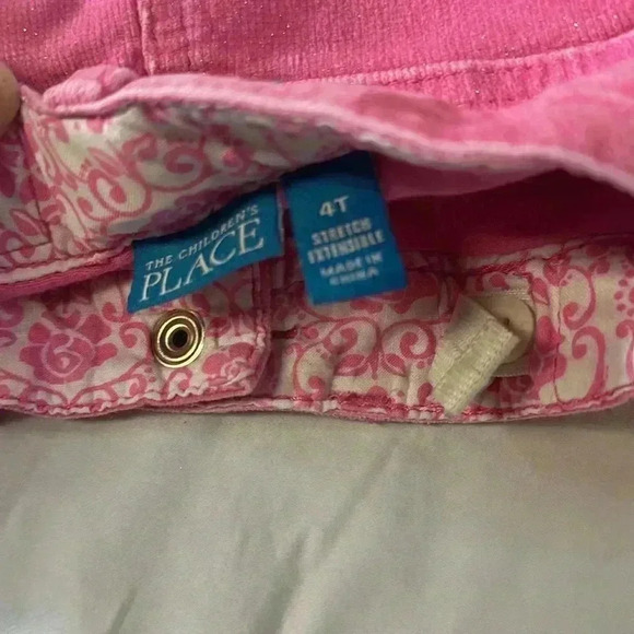 The children’s place - pink  sparkle, corduroy skirt. Size 4 - Picture 3 of 7